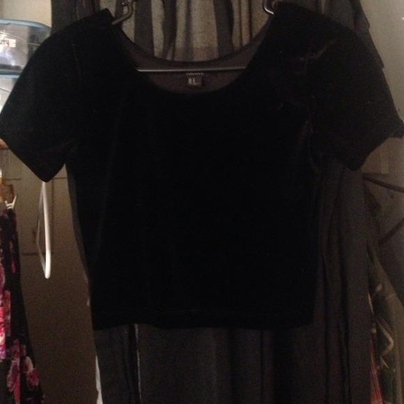 Velvet crop top