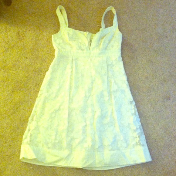 White dress with flowers