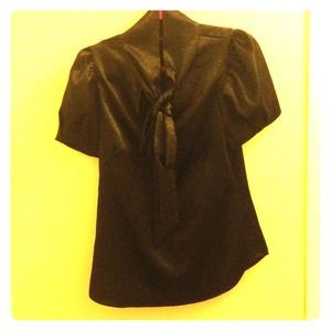 Black shiny blouse