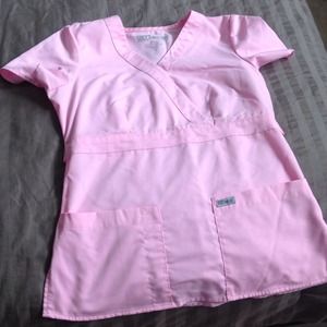 Greys Anatomy Pink Scrub Top