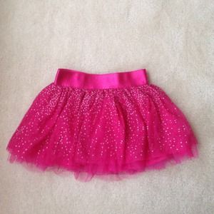 Hot pink little girl skirt