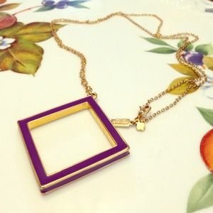 18 1/2 long necklace w/ 2.5 " size purple pendant