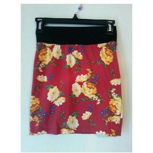 Floral Bodycon Skirt