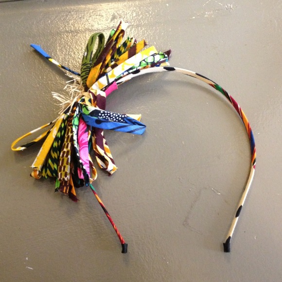 African wax fabric head band