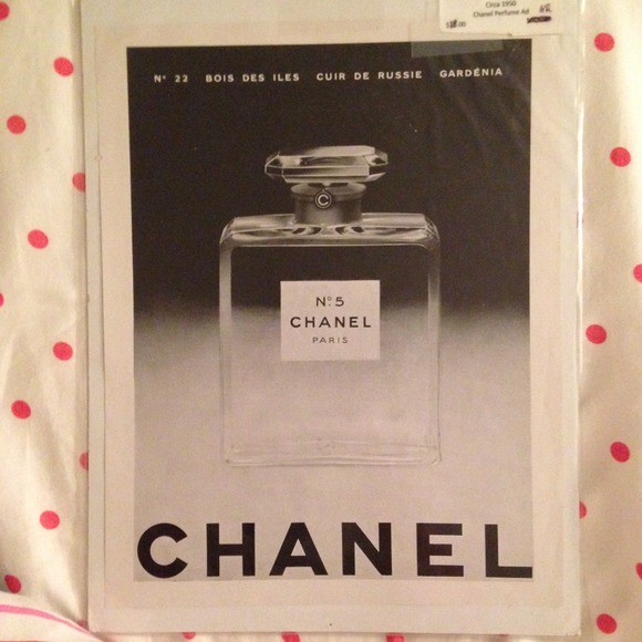 Vintage Chanel No. 5 Print Ad from 1950s