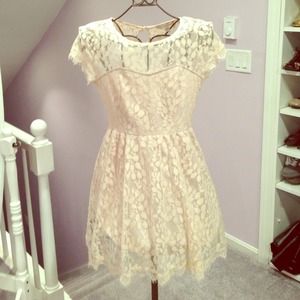Cream lace dress