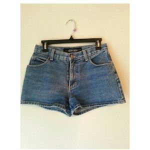 Anchor Blue Highwaisted Denim Shorts