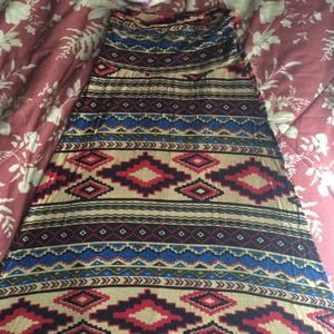 Aztec-y Print Tribal Maxi Skirt
