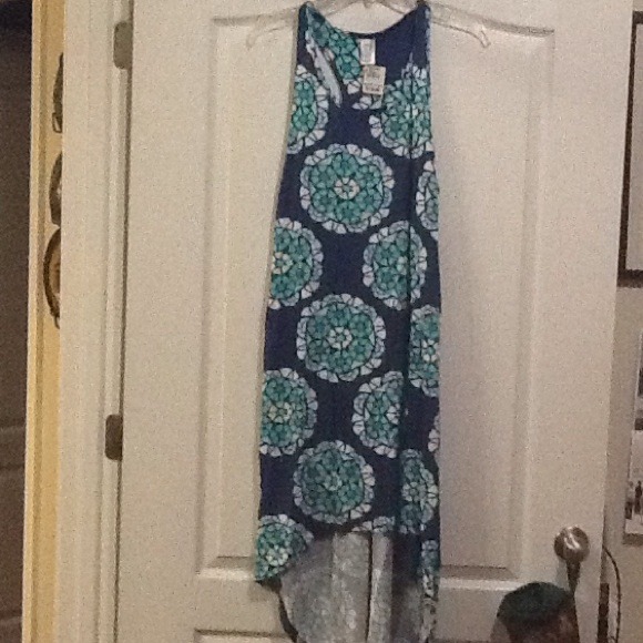 Blue and white Jessica Simpson hi- low dress