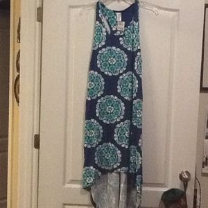 Blue and white Jessica Simpson hi- low dress