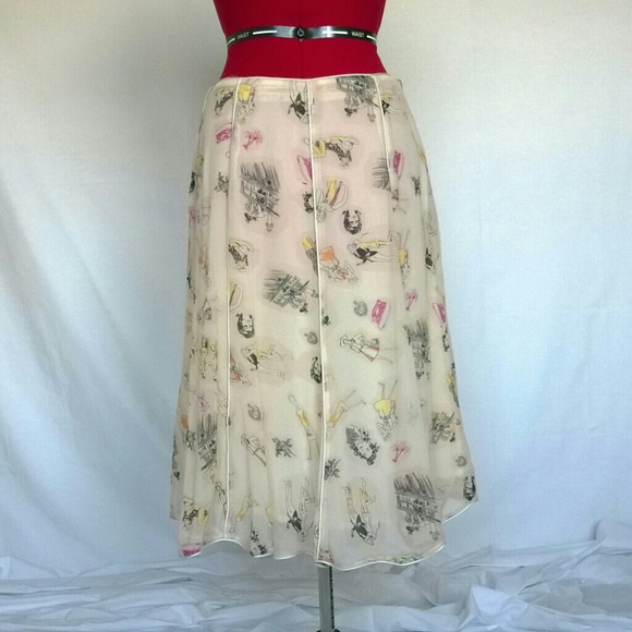 Lapis print skirt