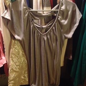 Grey top with bow back