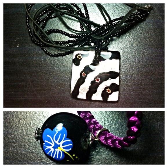 BUNDLE! Handmade Glass Pendant Necklaces