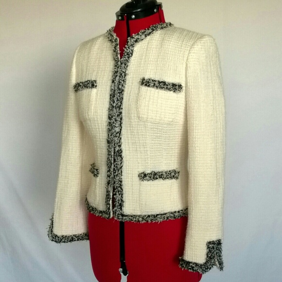 Tahari Cream and Black blazer