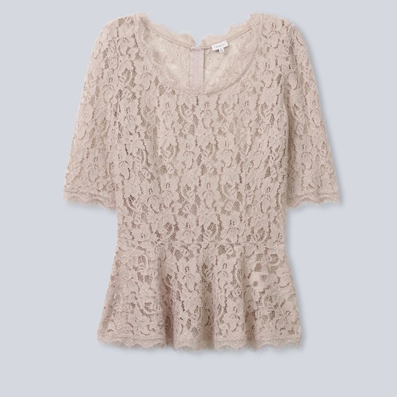 Aritzia T Babaton Barrett Lace Blouse in Cream