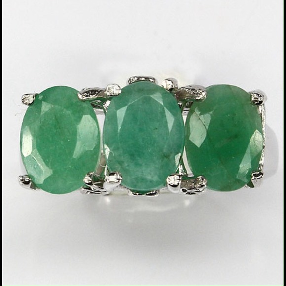 EMERALD, 925 SILVER RING