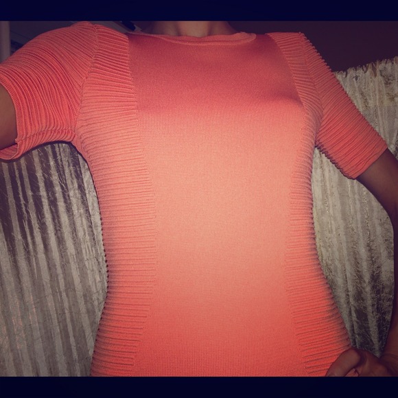 Tangerine BodyCon Dress Torn by Ronny Kobo