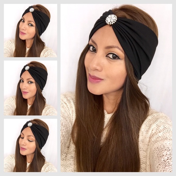 Bohemian jeweled turban headband - Picture 2 of 4