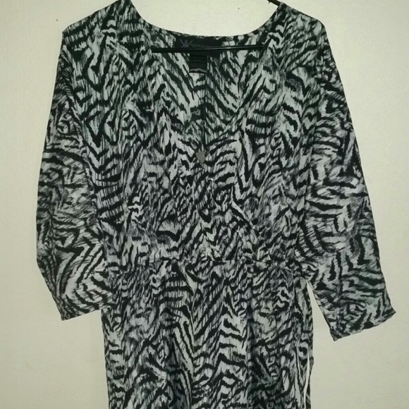 Kardashian kollection zebra print wrap dress