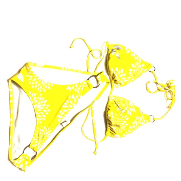 Yellow flower bikini