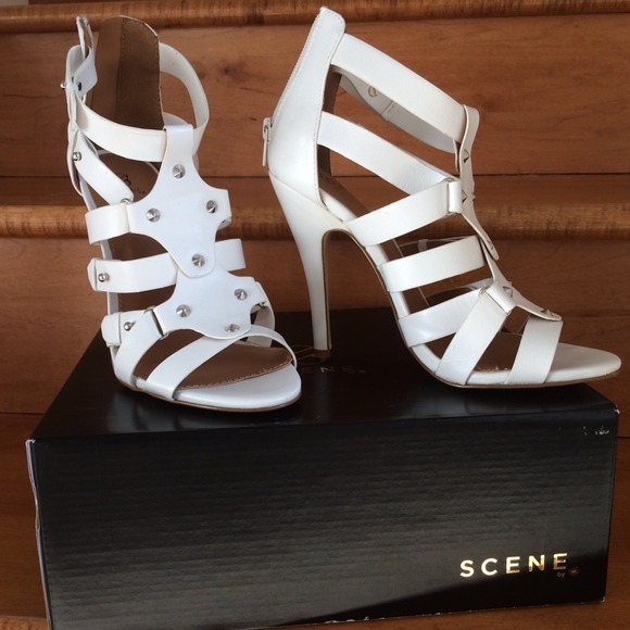 White high heel sandal