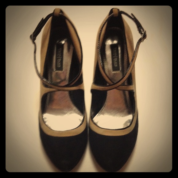 Black & Tan strappy heels