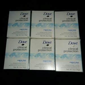 6 travel size Dove clinical protection deodorant