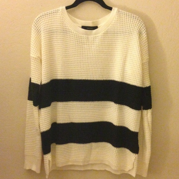 Striped Cable Knit Sweater
