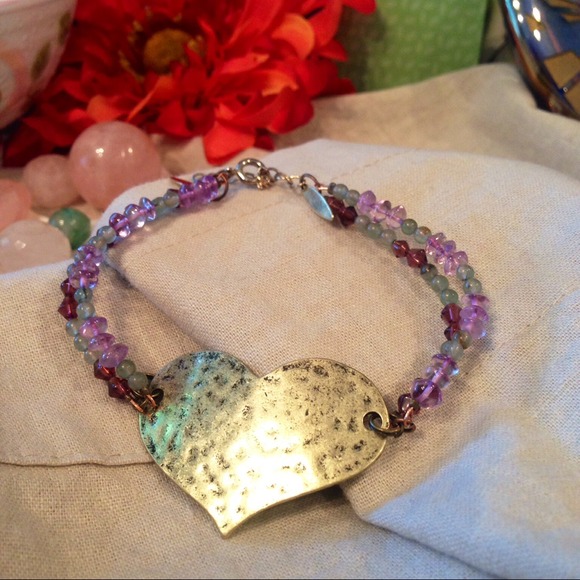 Aventurine & Amethyst Precious Gemstone Bracelet💕