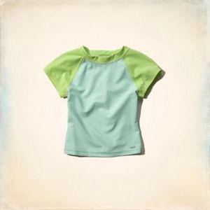 Mint green  rashguard hollister crop top