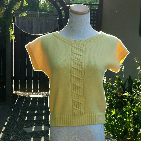 yellow sweater vest womens