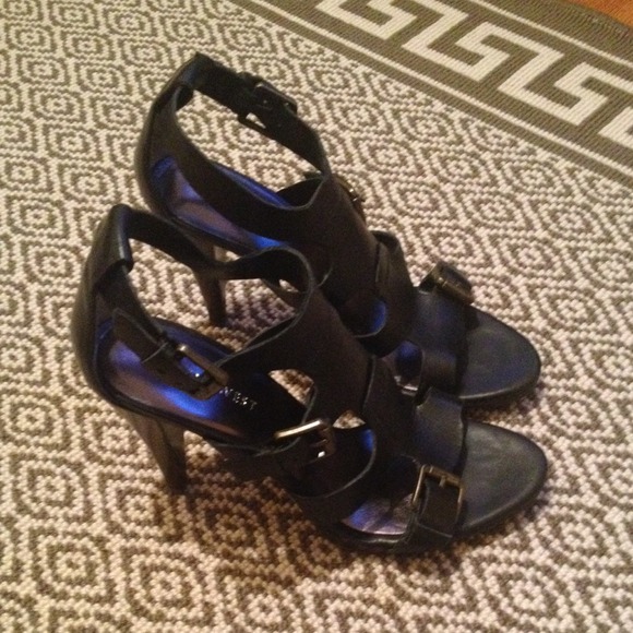 Nine West Black Sandal Heels