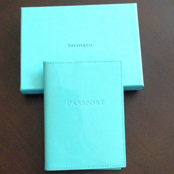 Tiffany & Co Blue Patent Leather Passport Case