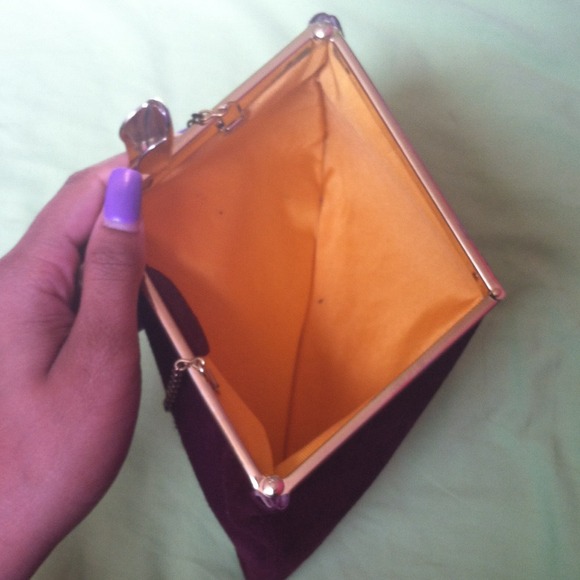 Burgundy Etra Genuine Leather Clutch - Picture 2 of 3