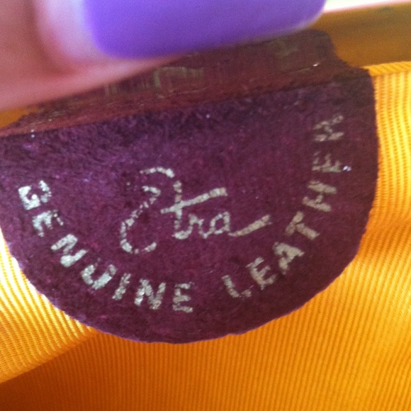 Burgundy Etra Genuine Leather Clutch - Picture 3 of 3