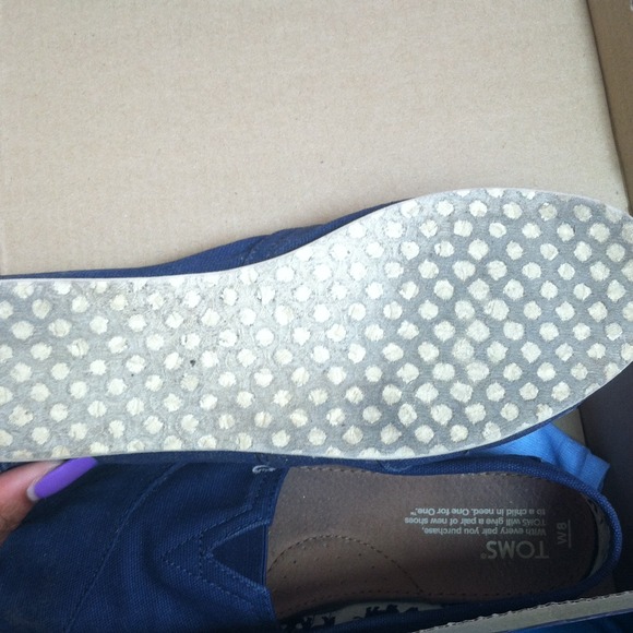 Navy Blue Toms - Picture 3 of 4