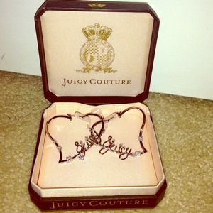New Juicy Couture Silver Earrings
