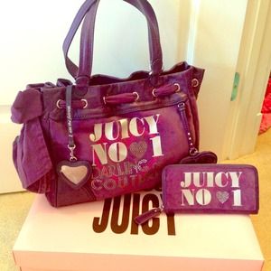 New Purple Juicy Couture Bag & Matching Wallet