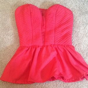Peplum hot pink top
