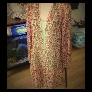 Wet seal long floral cardigan?