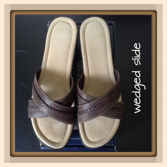 Lands' End Comfort Wedge Slide - Picture 1 of 4