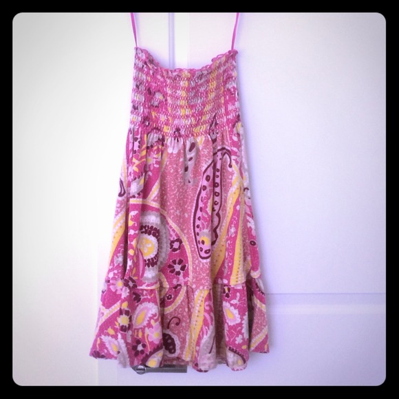 Juice couture pink paisley tube dress