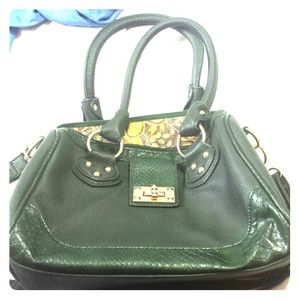 Beautiful vegan leather hunter green purse