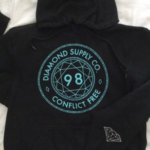Diamond Supply Co Black Hoodie Sweater - Size M