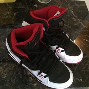 A pair of Jordan's worn twice