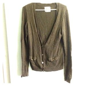 Olive green cardigan