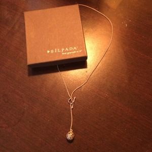 Silpada oxidized silver necklace/toggle clasp