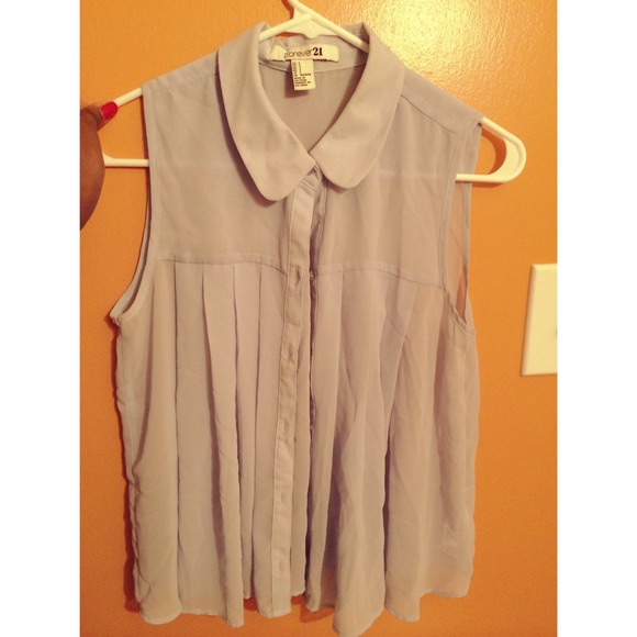 Light blue sheer top - Picture 1 of 1