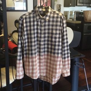 Bycorpus button up ombré dye fitted shirt