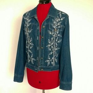 New Identity Embroidered Denim Jacket